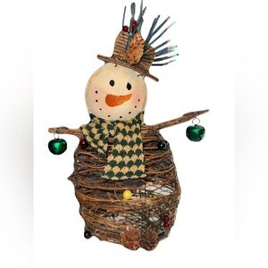 Snowman Grapevine Winter Holiday Decoration